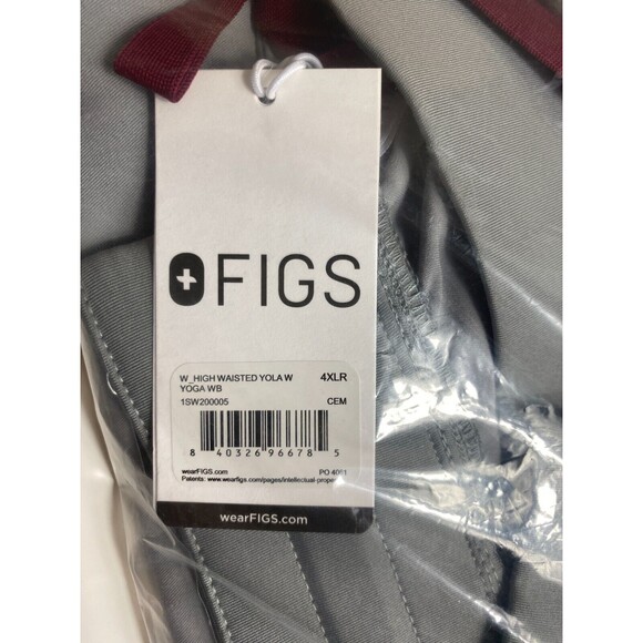 FIGS High-waisted Yola with Yoga Waistband Scrub Pants Gray Size 4XLR NWT - Picture 4 of 11